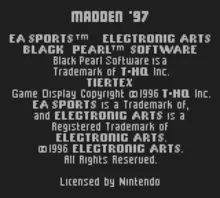 Image n° 4 - screenshots  : Madden NFL '97